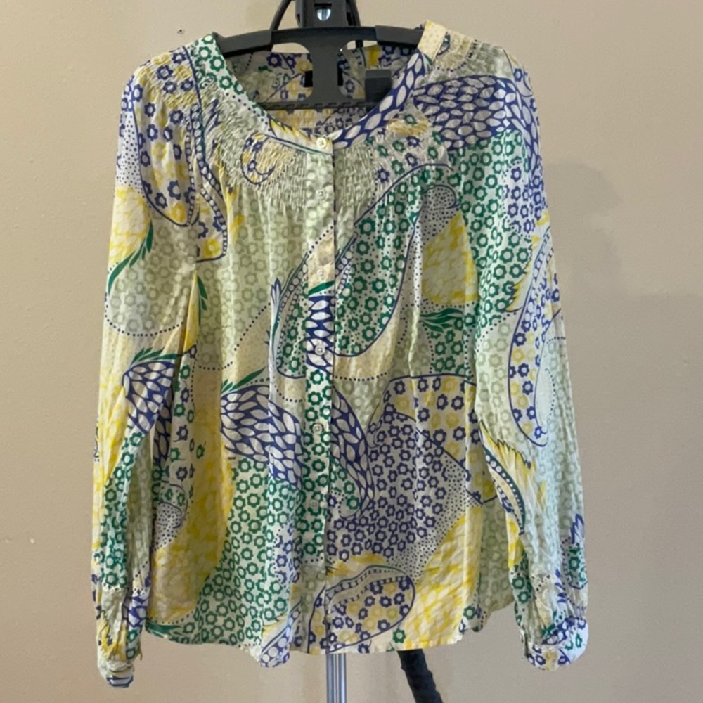 Talbots paisley and flower blouse